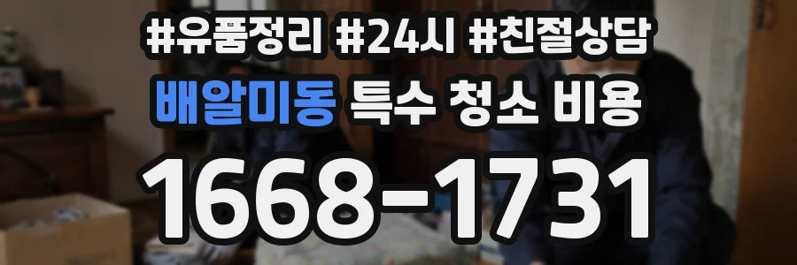 배알미동 특수 청소 비용