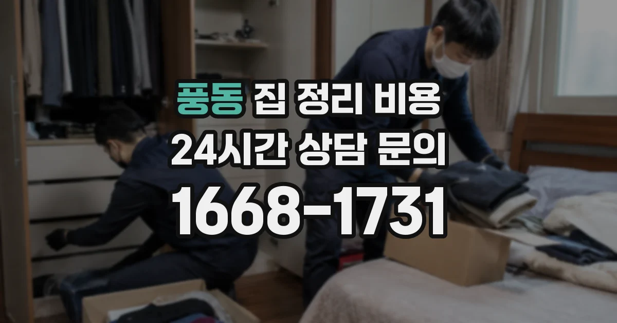 풍동 집 정리 비용