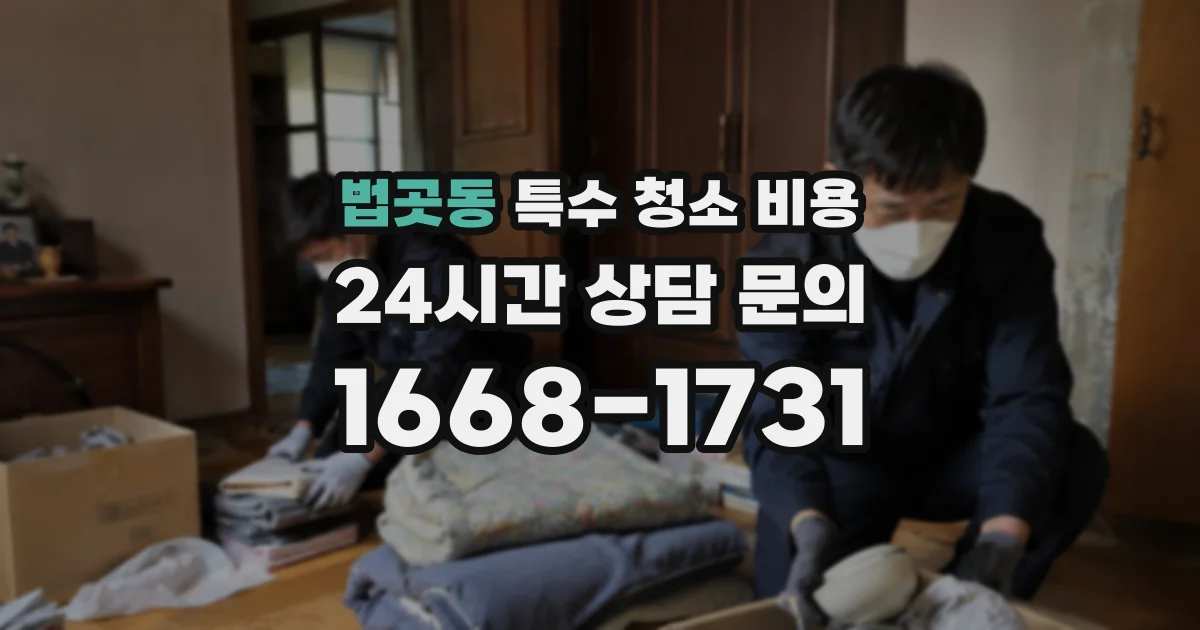 법곳동 특수 청소 비용
