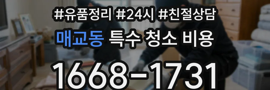매교동 특수 청소 비용