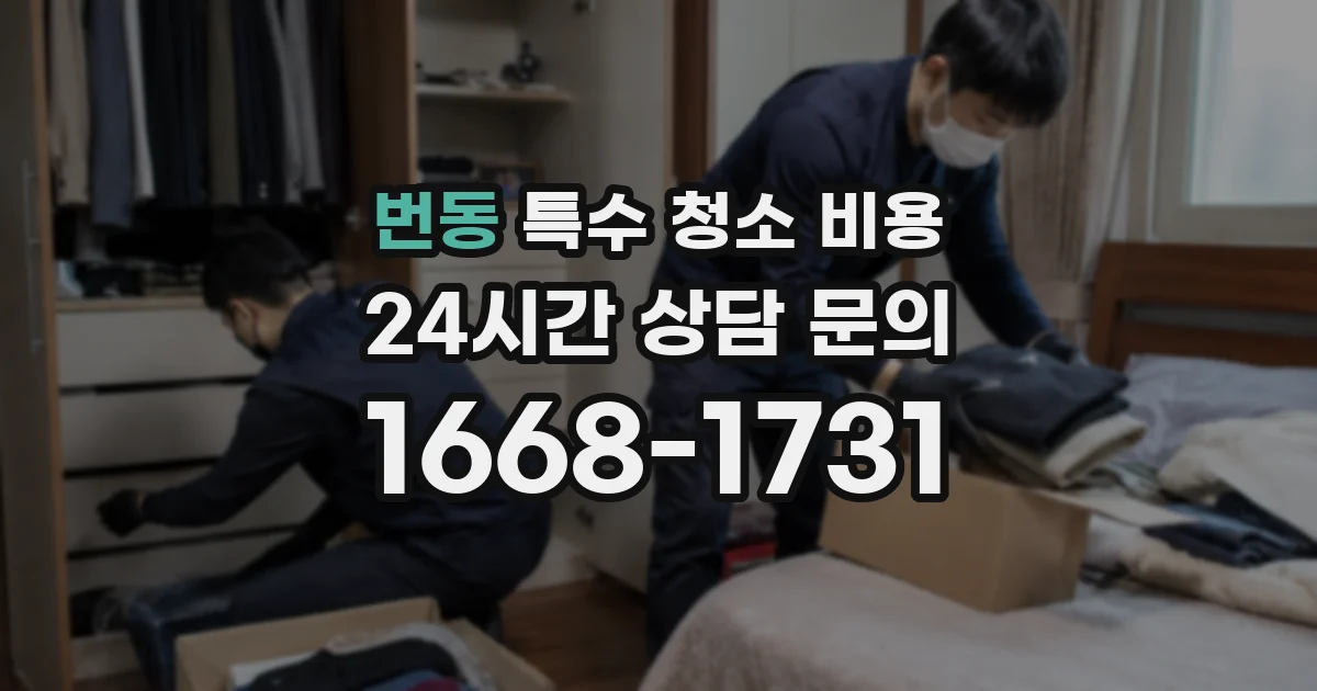 번동 특수 청소 비용