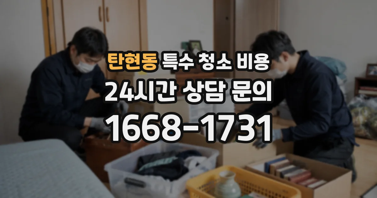 탄현동 특수 청소 비용