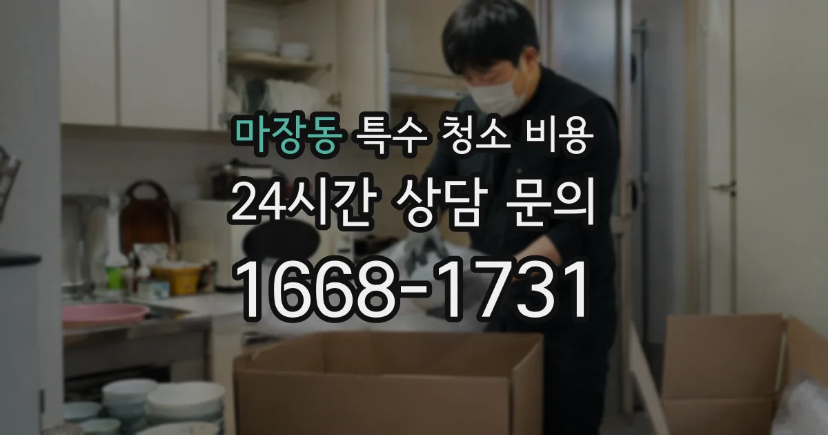 마장동 특수 청소 비용