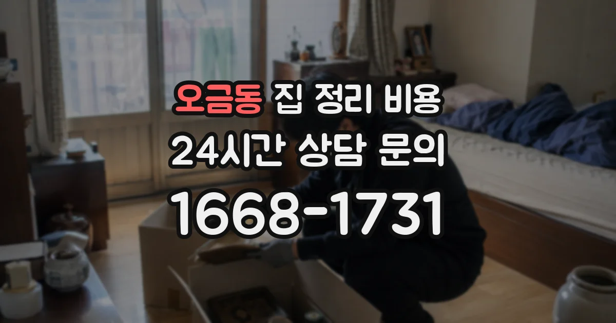 오금동 집 정리 비용