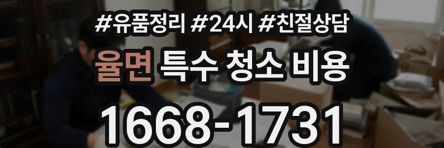 율면 특수 청소 비용