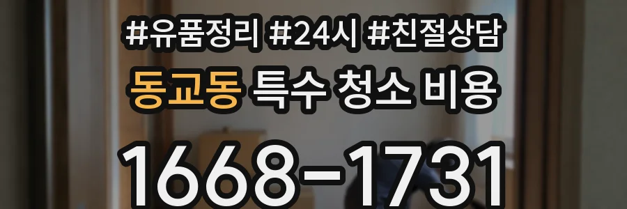 동교동 특수 청소 비용