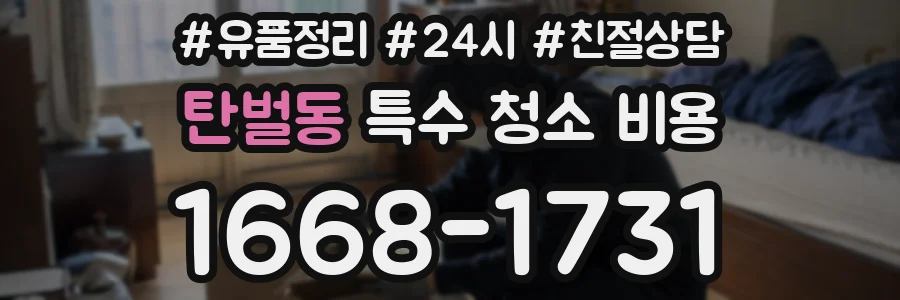 탄벌동 특수 청소 비용