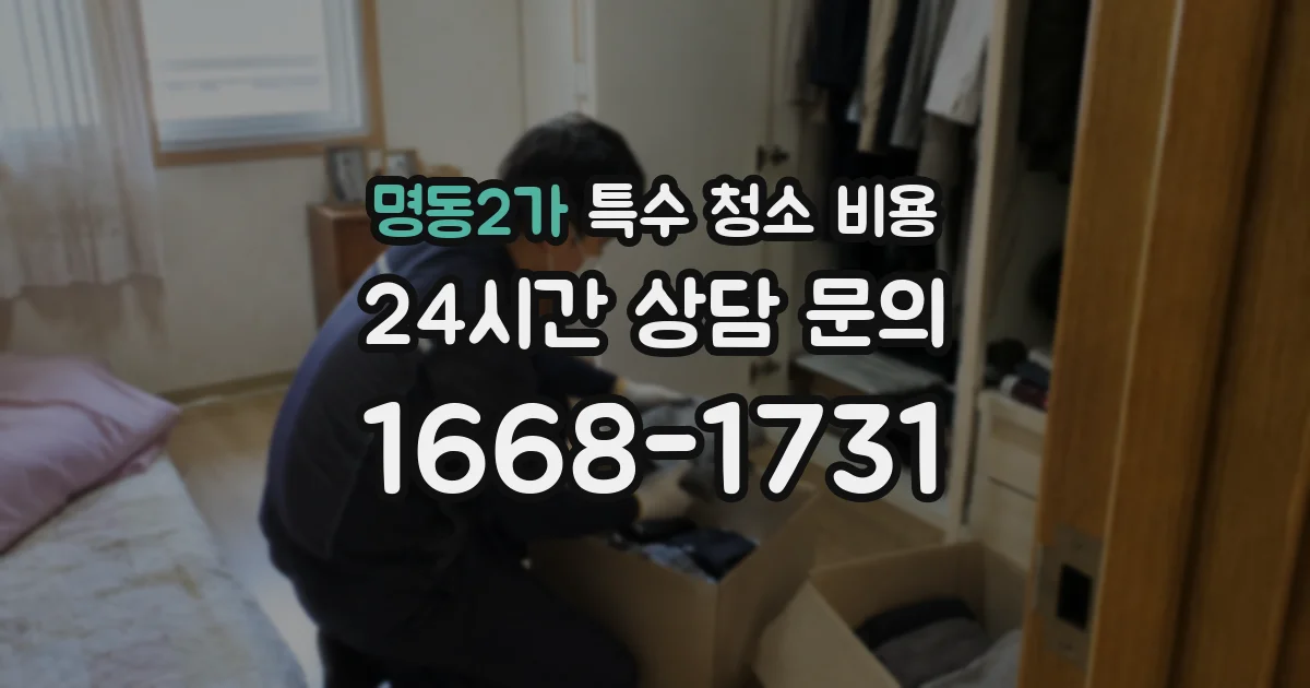 명동2가 특수 청소 비용