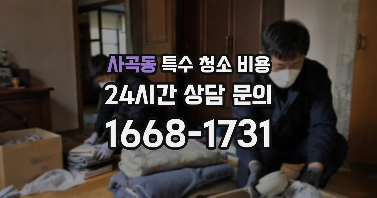 사곡동 특수 청소 비용