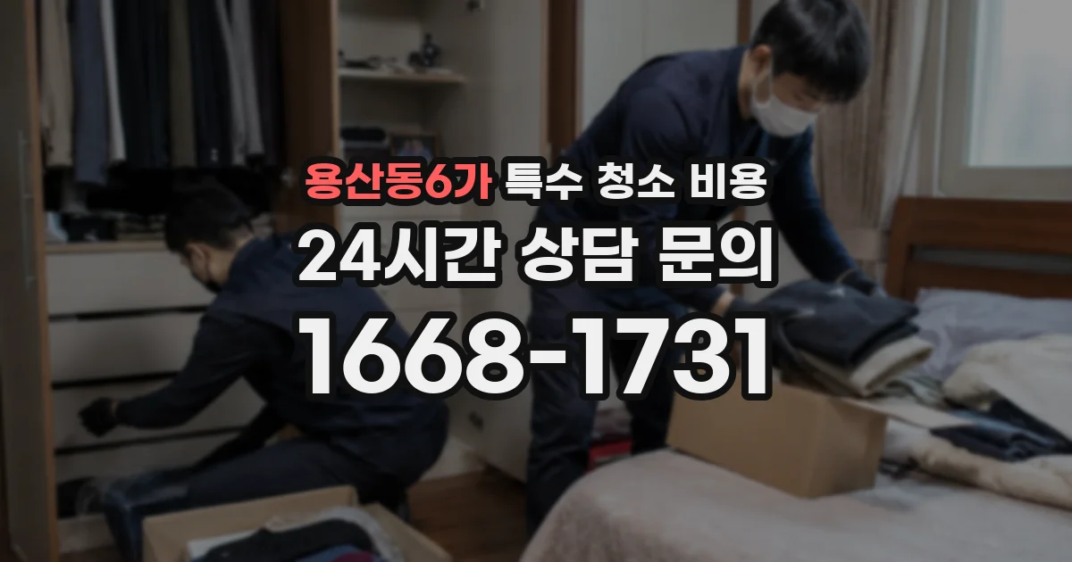 용산동6가 특수 청소 비용