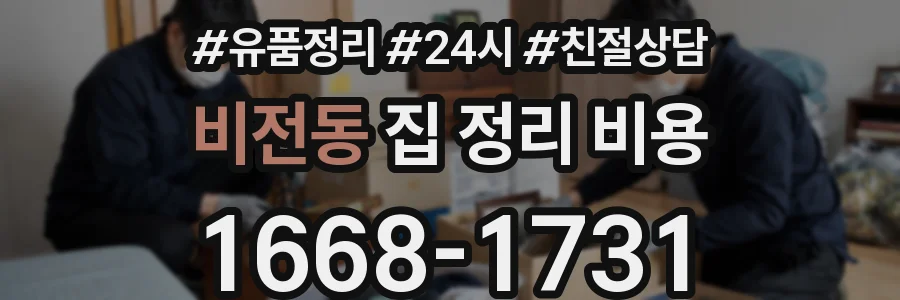 비전동 집 정리 비용