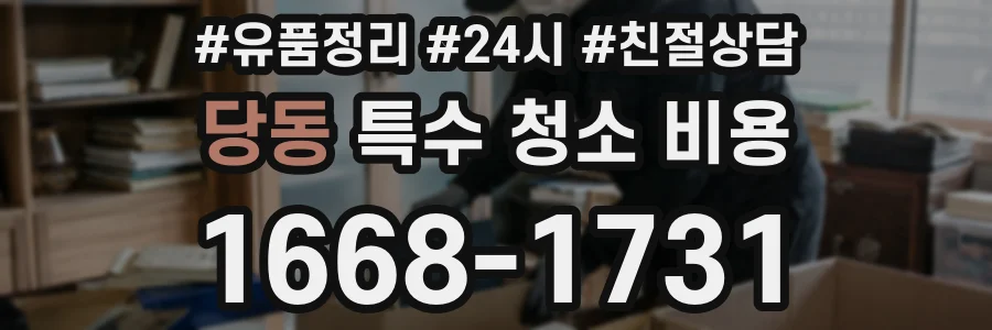 당동 특수 청소 비용