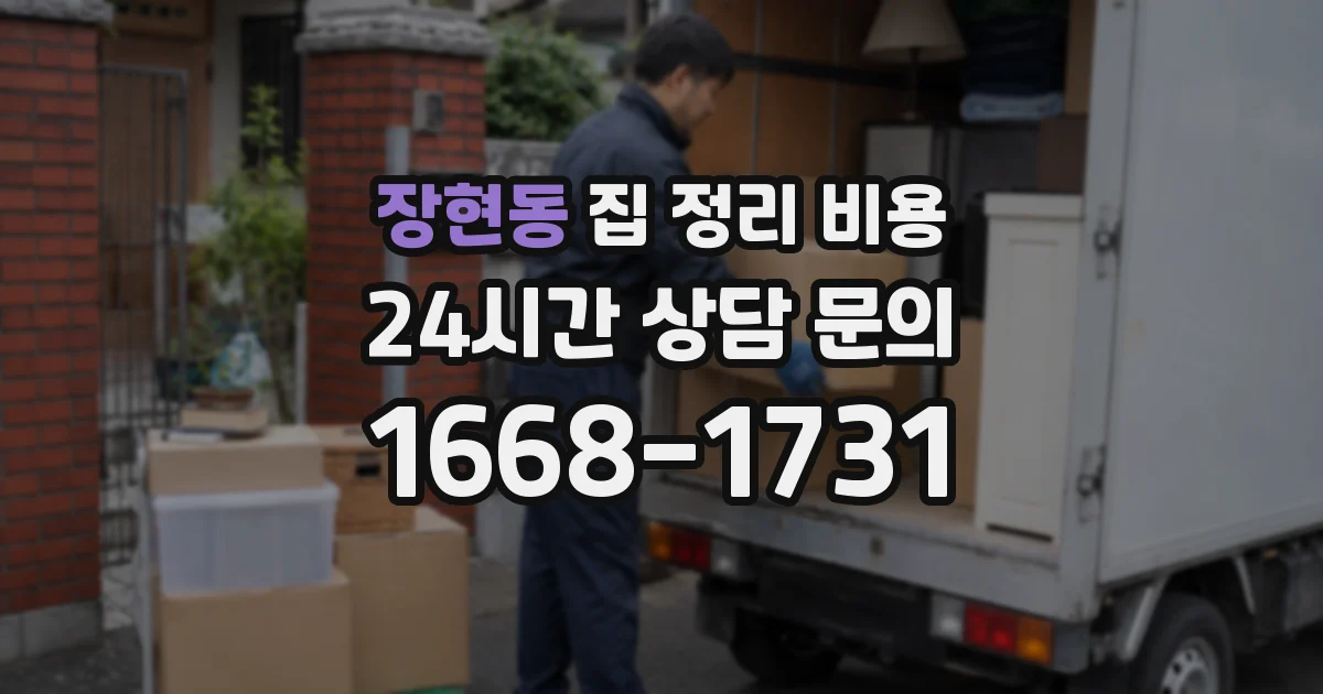 장현동 집 정리 비용