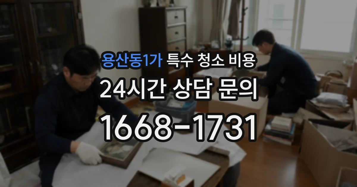 용산동1가 특수 청소 비용