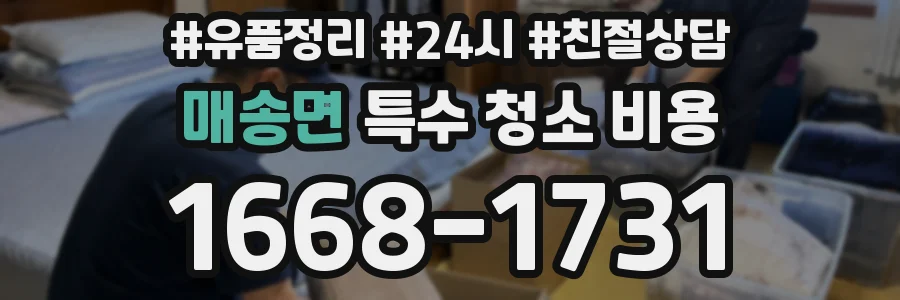 매송면 특수 청소 비용