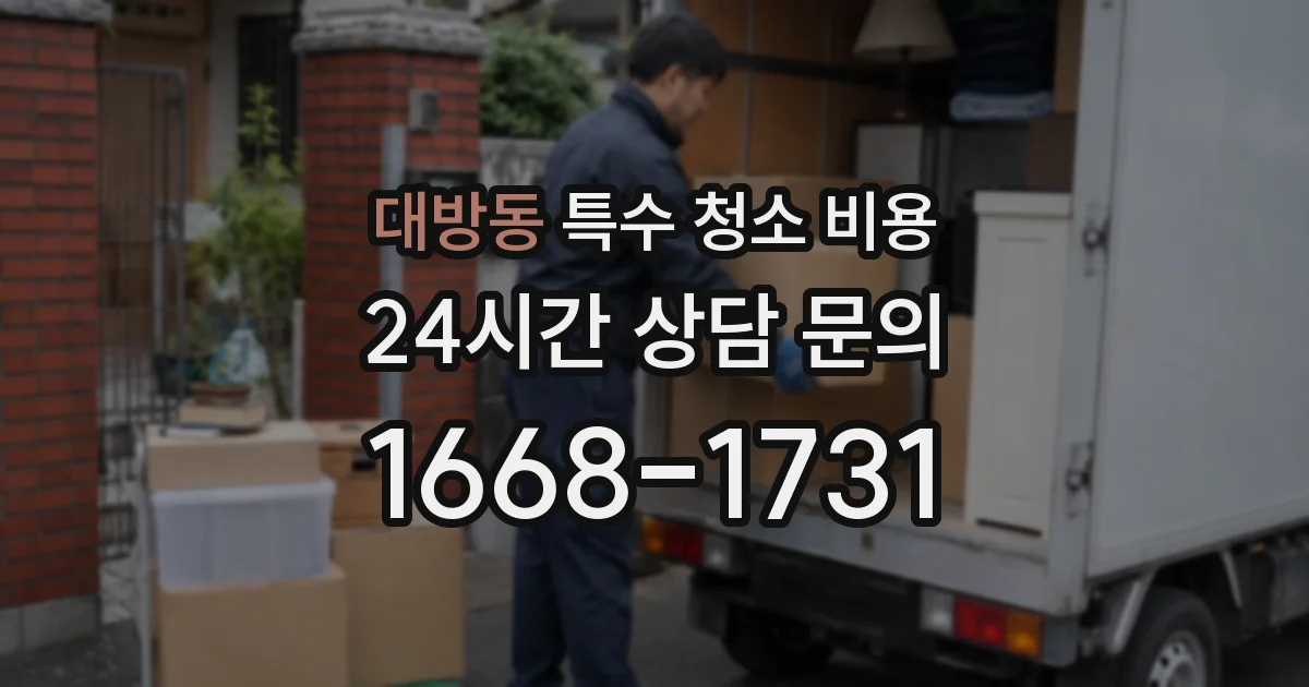 대방동 특수 청소 비용