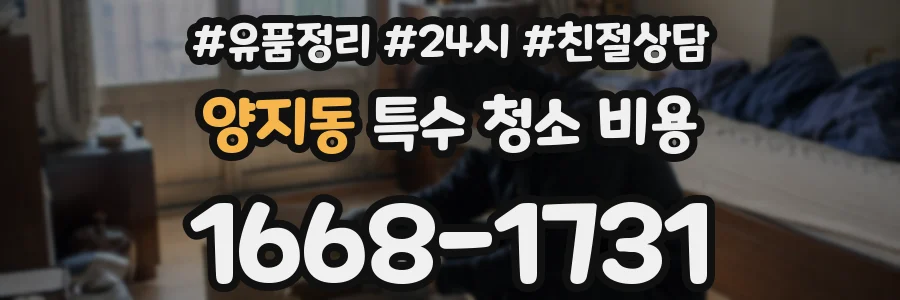 양지동 특수 청소 비용