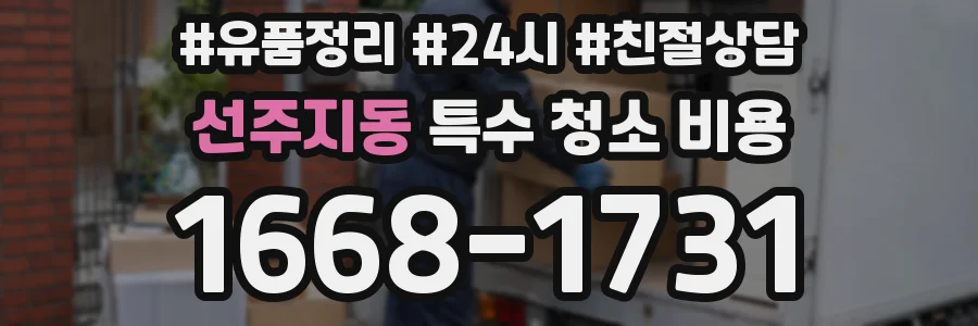 선주지동 특수 청소 비용
