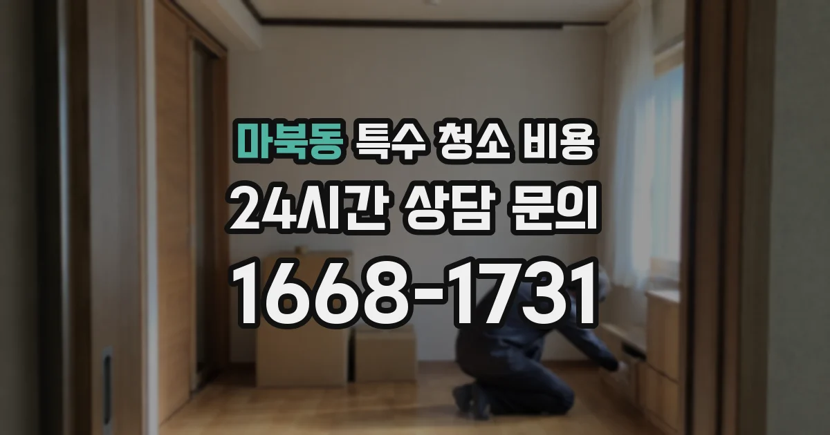 마북동 특수 청소 비용
