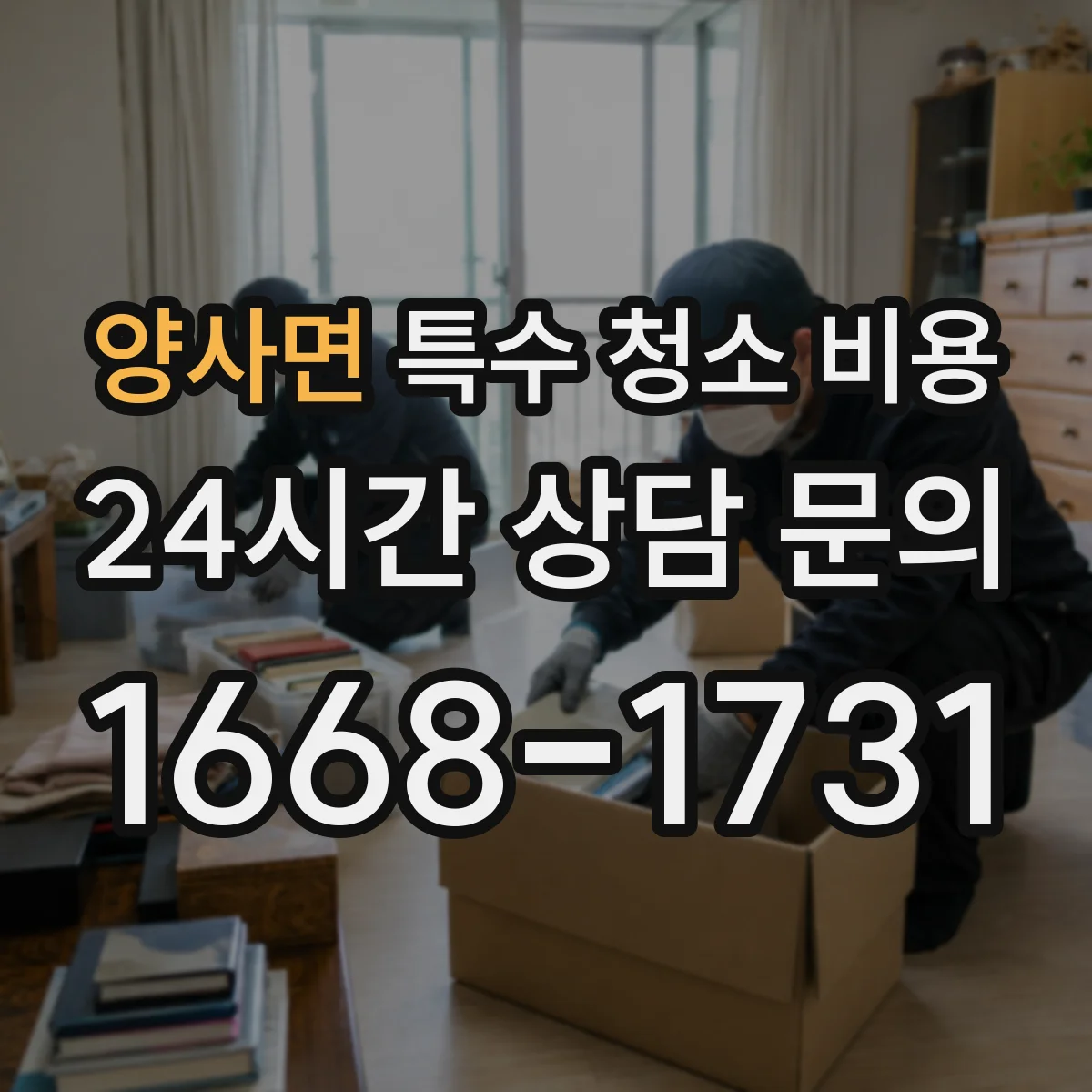양사면 특수 청소 비용
