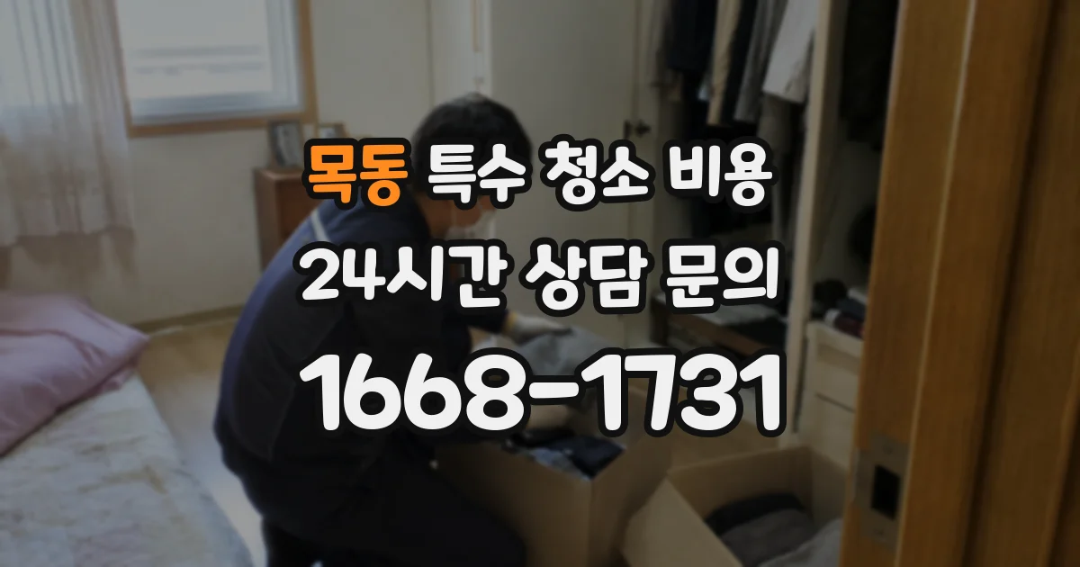 목동 특수 청소 비용