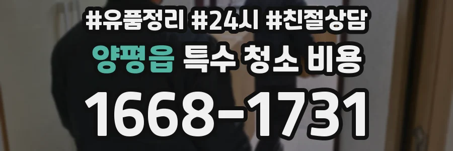 양평읍 특수 청소 비용