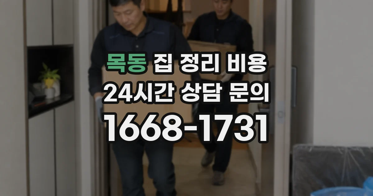 목동 집 정리 비용