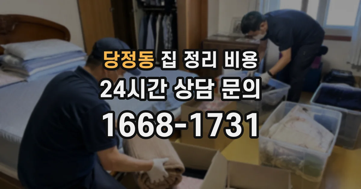 당정동 집 정리 비용
