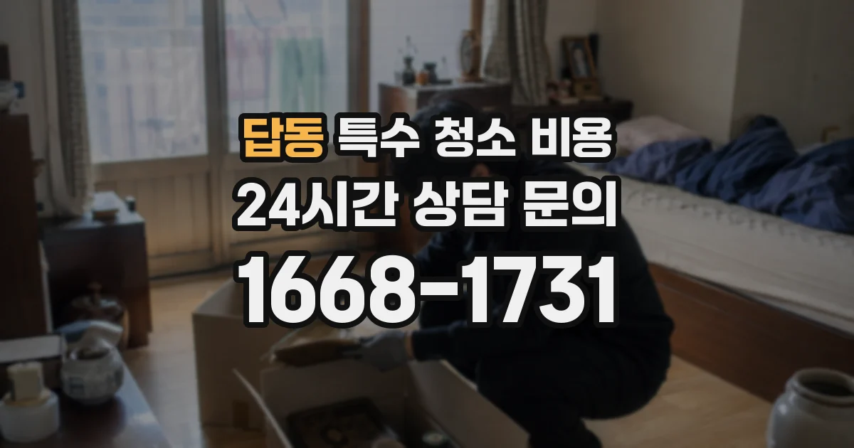 답동 특수 청소 비용