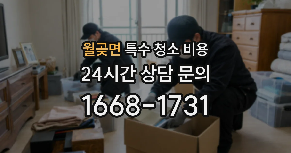 월곶면 특수 청소 비용