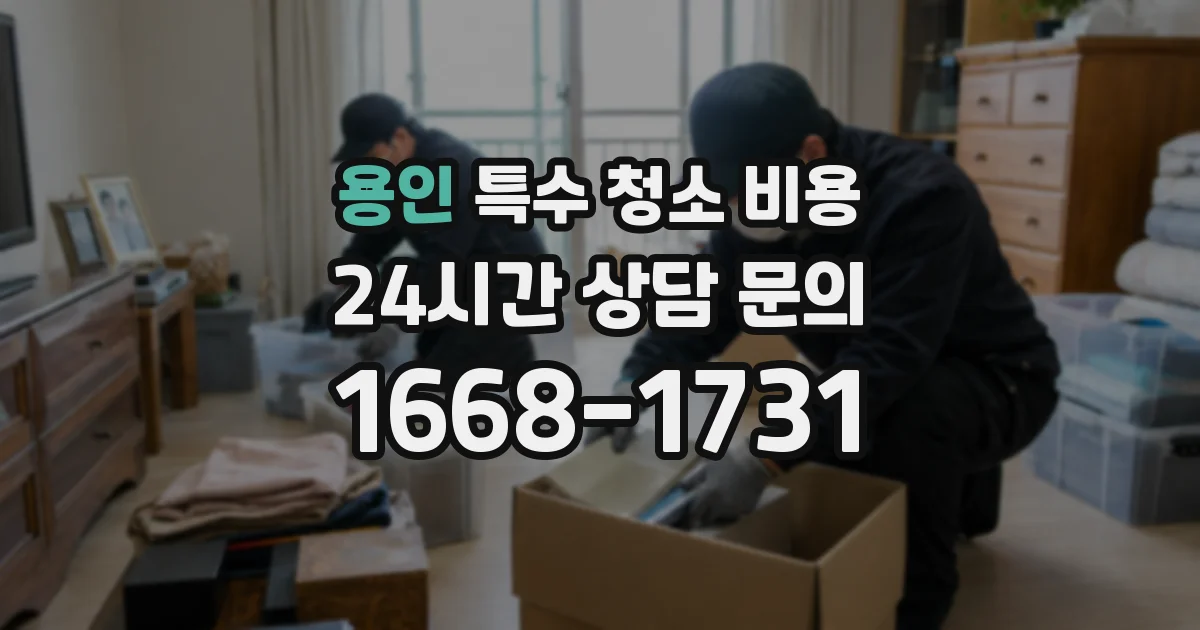 용인 특수 청소 비용