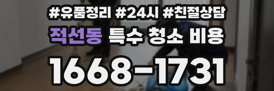 적선동 특수 청소 비용