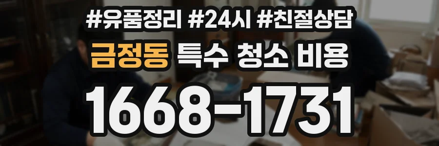 금정동 특수 청소 비용