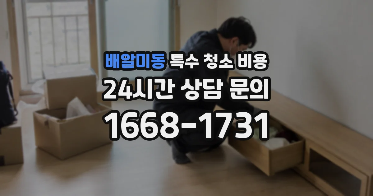 배알미동 특수 청소 비용