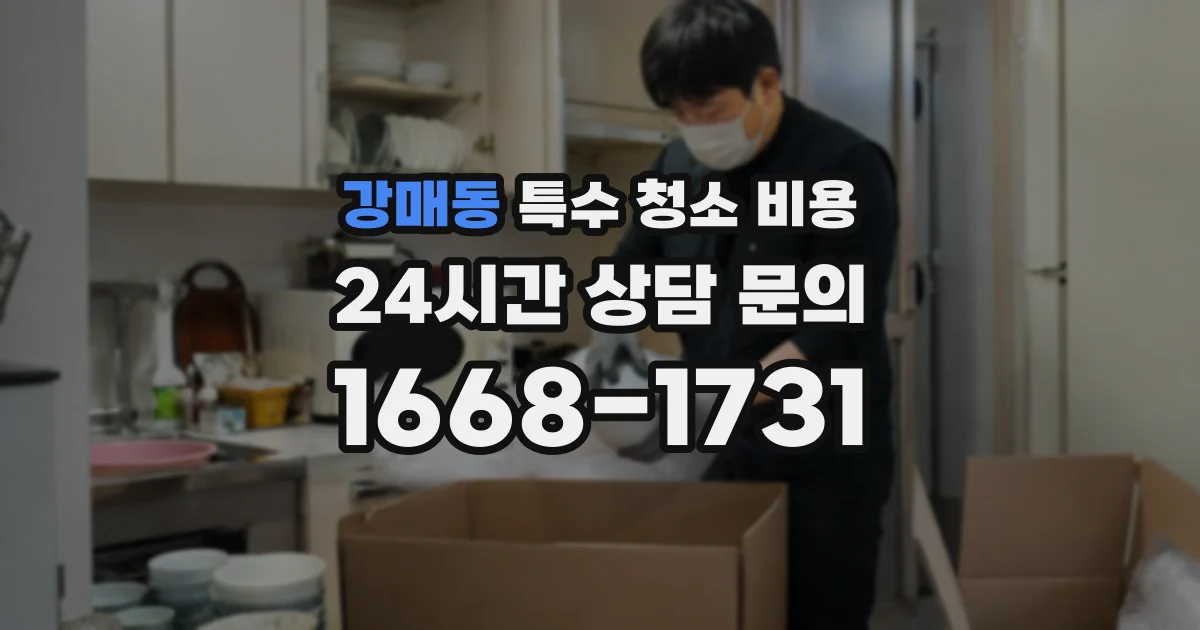 강매동 특수 청소 비용