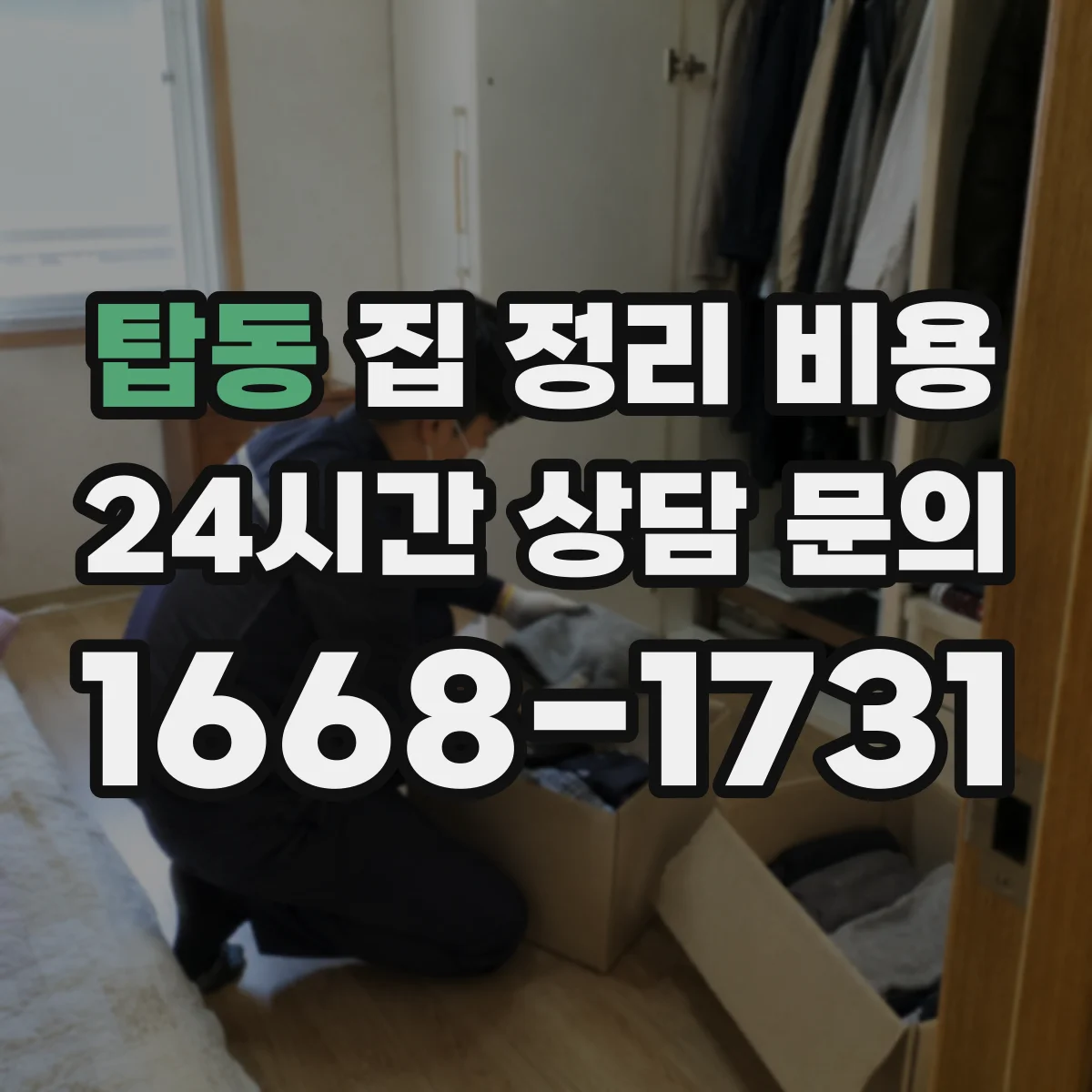 탑동 집 정리 비용