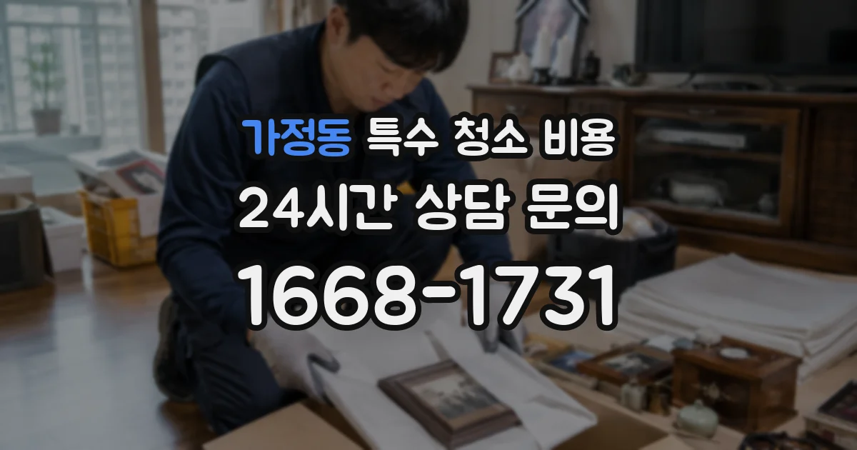 가정동 특수 청소 비용
