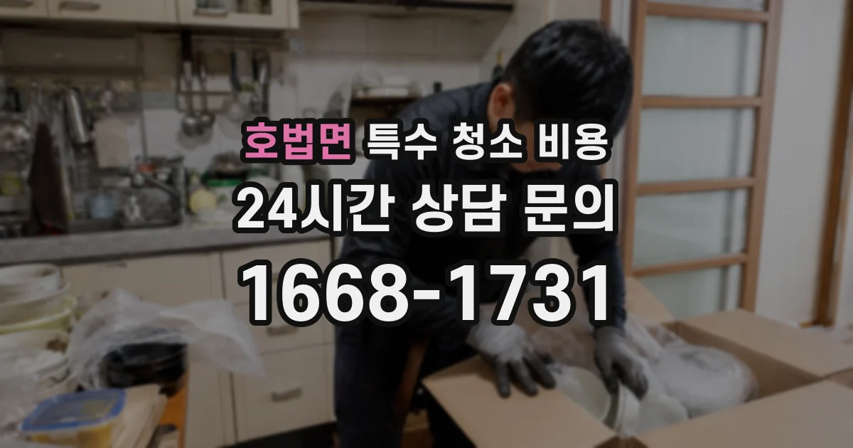 호법면 특수 청소 비용