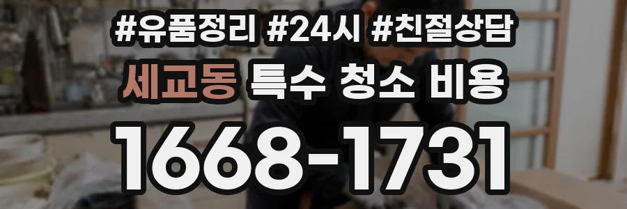 세교동 특수 청소 비용