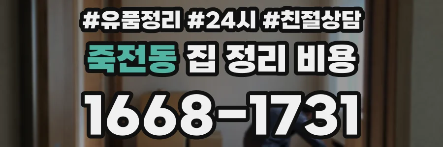 죽전동 집 정리 비용