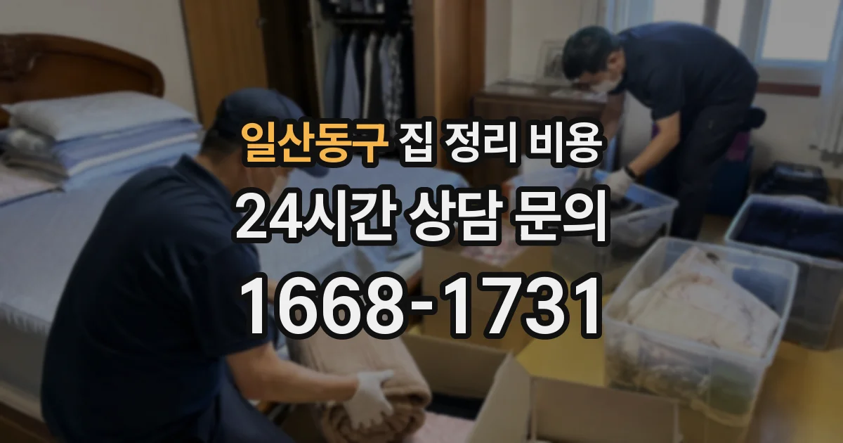 일산동구 집 정리 비용