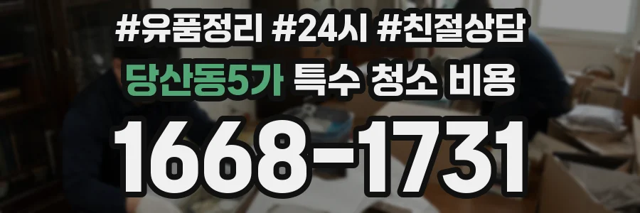 당산동5가 특수 청소 비용