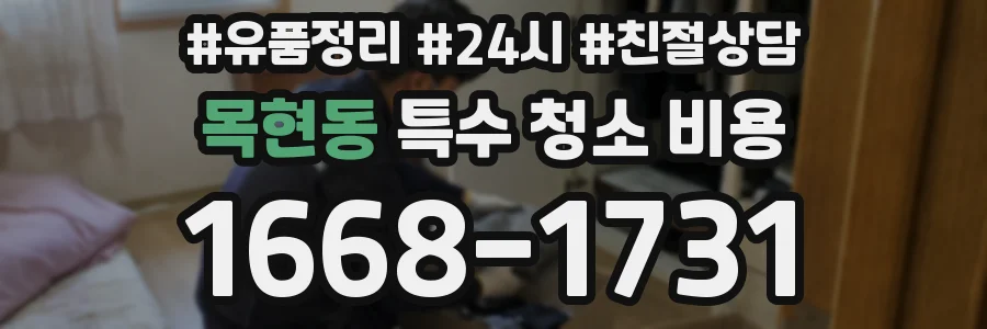 목현동 특수 청소 비용