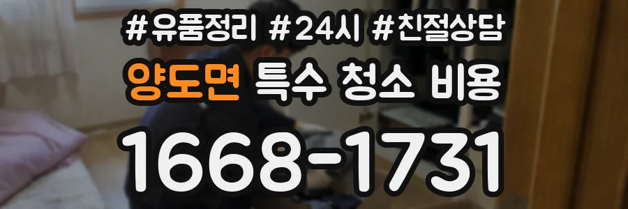 양도면 특수 청소 비용