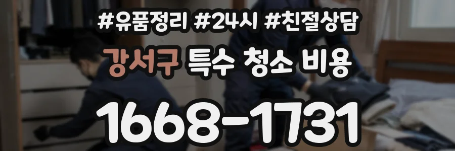 강서구 특수 청소 비용