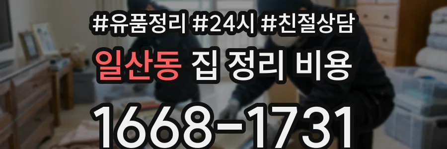 일산동 집 정리 비용