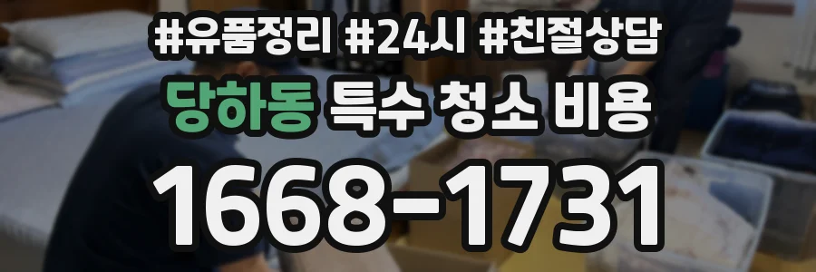 당하동 특수 청소 비용