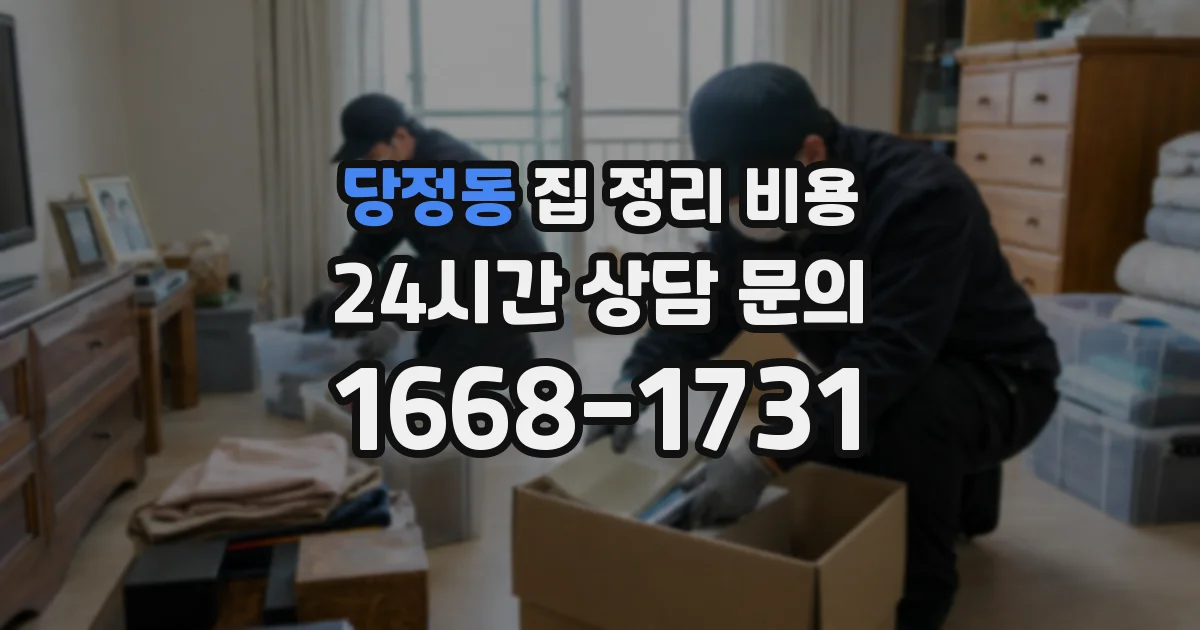 당정동 집 정리 비용