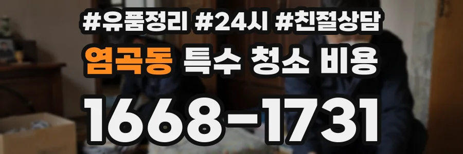 염곡동 특수 청소 비용