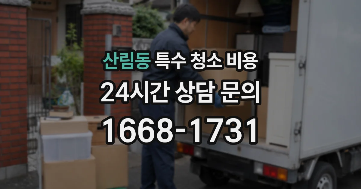 산림동 특수 청소 비용